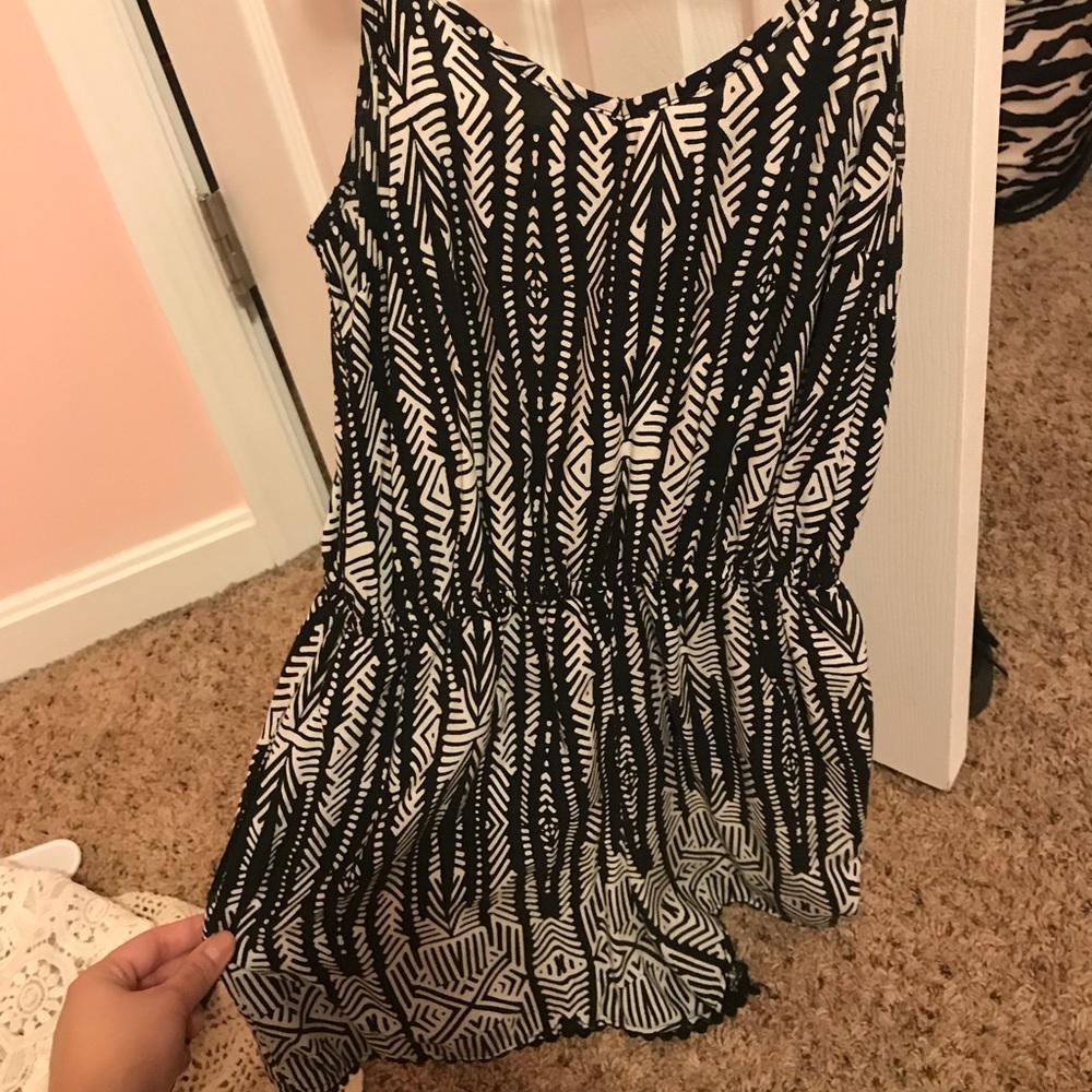 Black and white romper